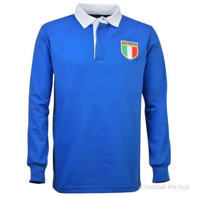Italy 1975 Vintage Home Rugby Shirt-unisoccer store