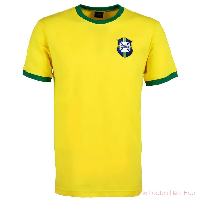 Brazil 1970's World Cup Retro T-Shirt - Yellow/Green-unisoccer store