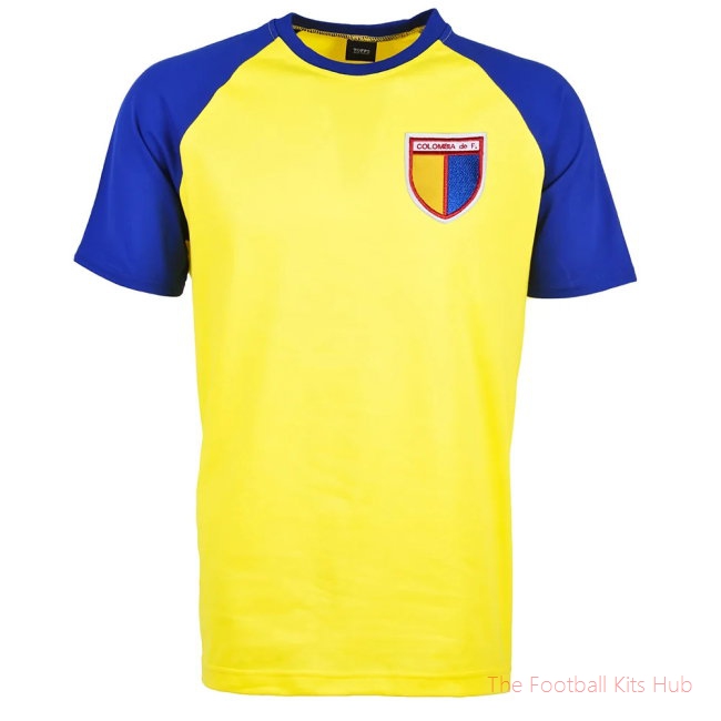 Colombia Raglan Sleeve Yellow/Royal T-Shirt-unisoccer store