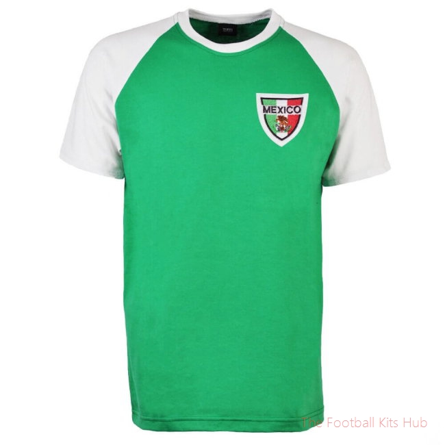 Mexico Raglan Sleeve Green/White T-Shirt-unisoccer store