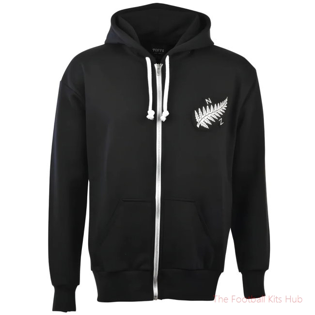 New Zealand 1924 Vintage Rugby Zipped Hoodie - Black-unisoccer store