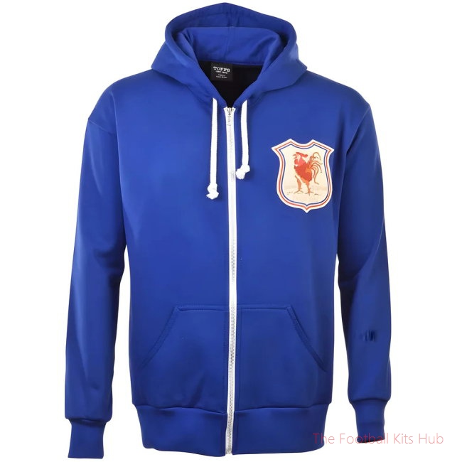 France 1924 Vintage Rugby Zipped Hoodie - Royal-unisoccer store