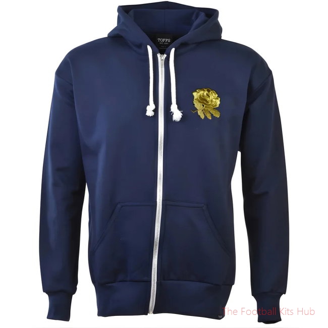 England Rugby 6 Nations Gold Rose Zip Hoodie - Navy-unisoccer store