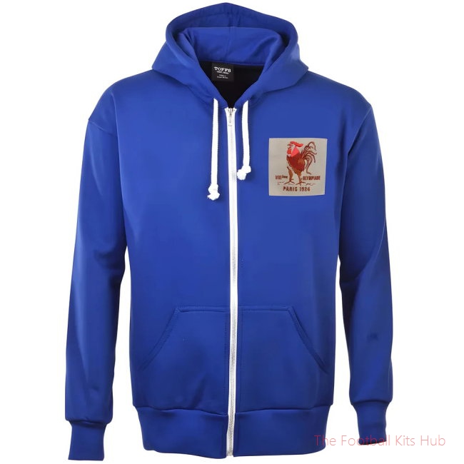 France Rooster 1924 Vintage Zipped Hoodie - Royal-unisoccer store