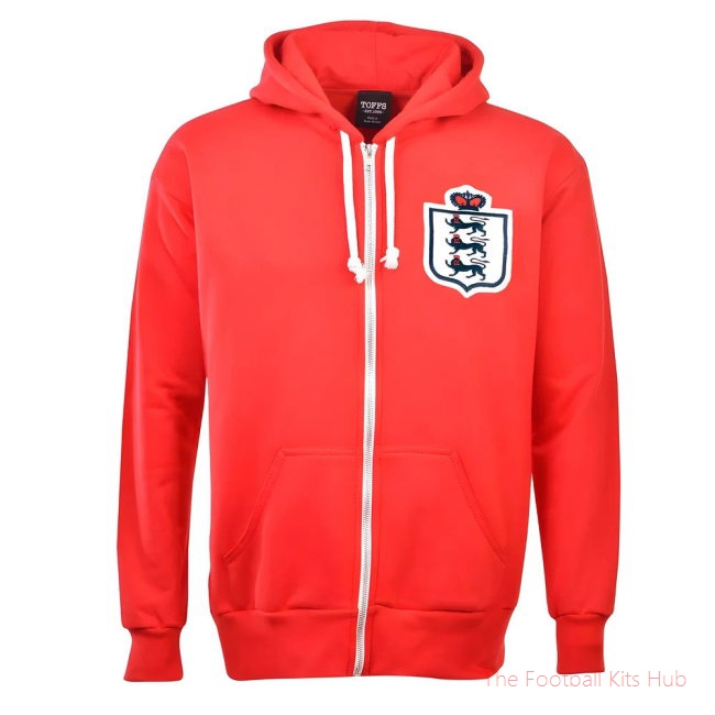 England Football Club Zipped Hoodie - Red-unisoccer store