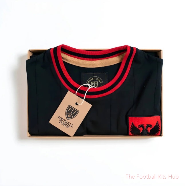 Vintage Albania Black Shqiponjë Soccer Shirt-unisoccer store