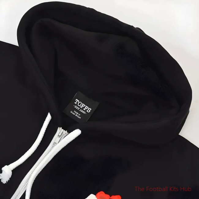 England 1910 Vintage Rugby Zipped Hoodie - Black-unisoccer store