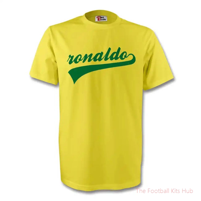 Ronaldo Brazil Signature Tee (yellow) - Kids-unisoccer store