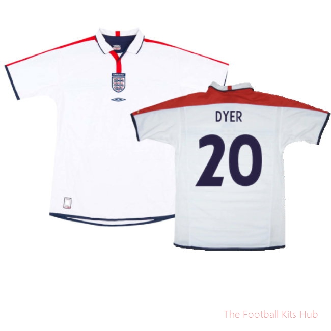 England 2003-05 Home Shirt (XL) (Mint) (Dyer 20)-unisoccer store