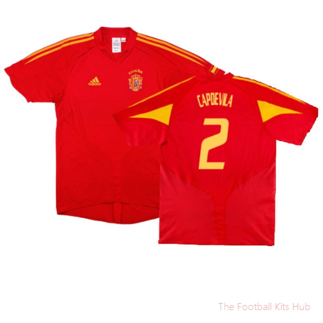 Spain 2004-2006 Home Shirt (S) (Excellent) (Capdevila 2)-unisoccer store