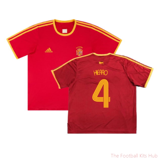 Spain 2006-07 Basic Home Shirt (S) (Excellent) (Hierro 4)-unisoccer store
