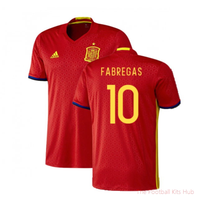 Spain 2016-17 Home Shirt (XS) (Excellent) (Fabregas 10)-unisoccer store