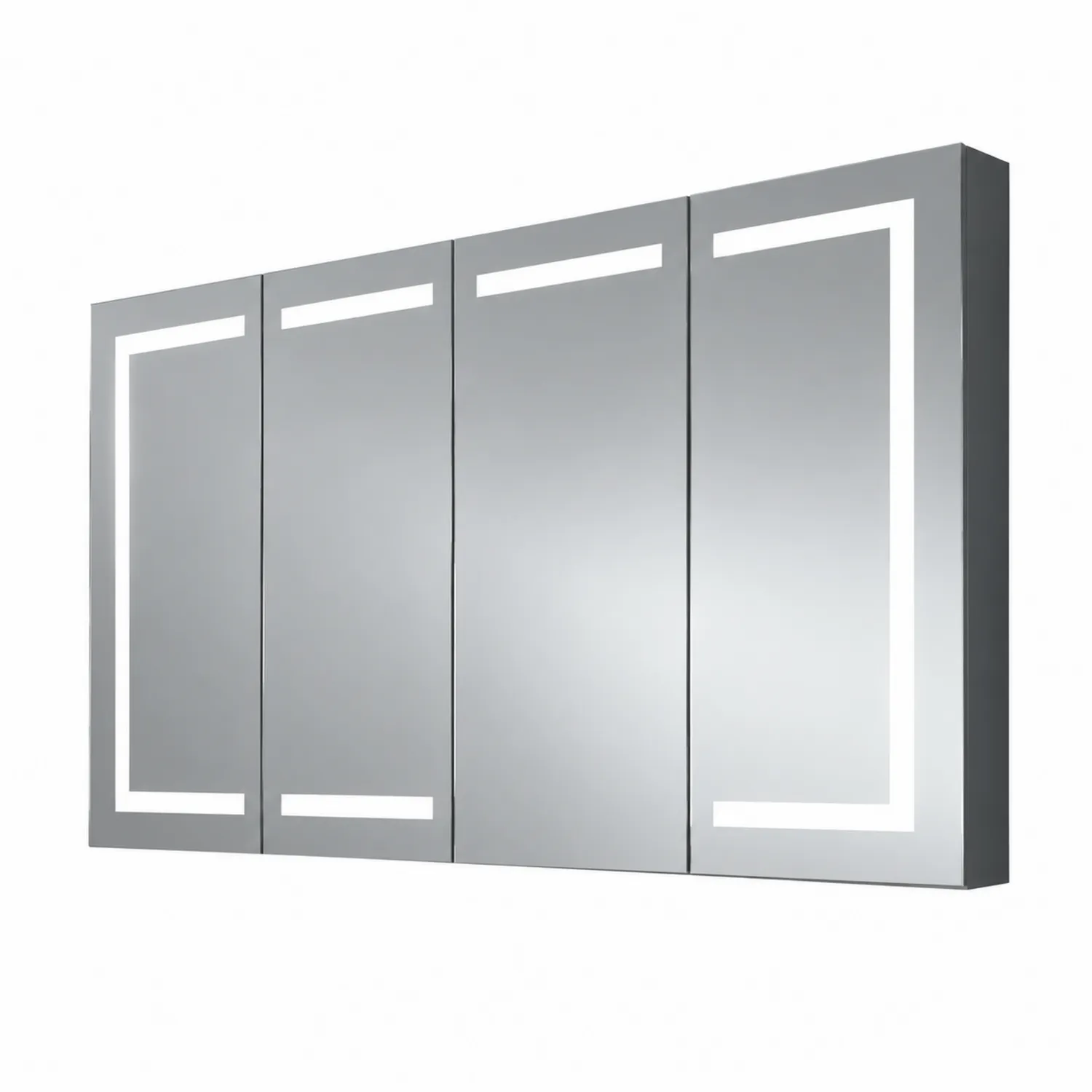 Lustro łazienkowe LED z szafką 120x75 cm