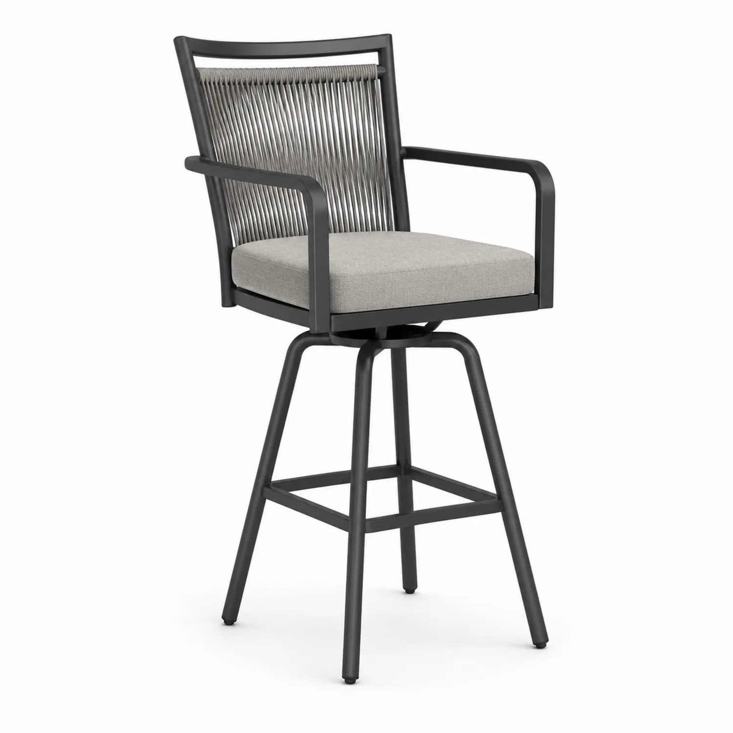 Barhocker Aluminium Dunkelgrau