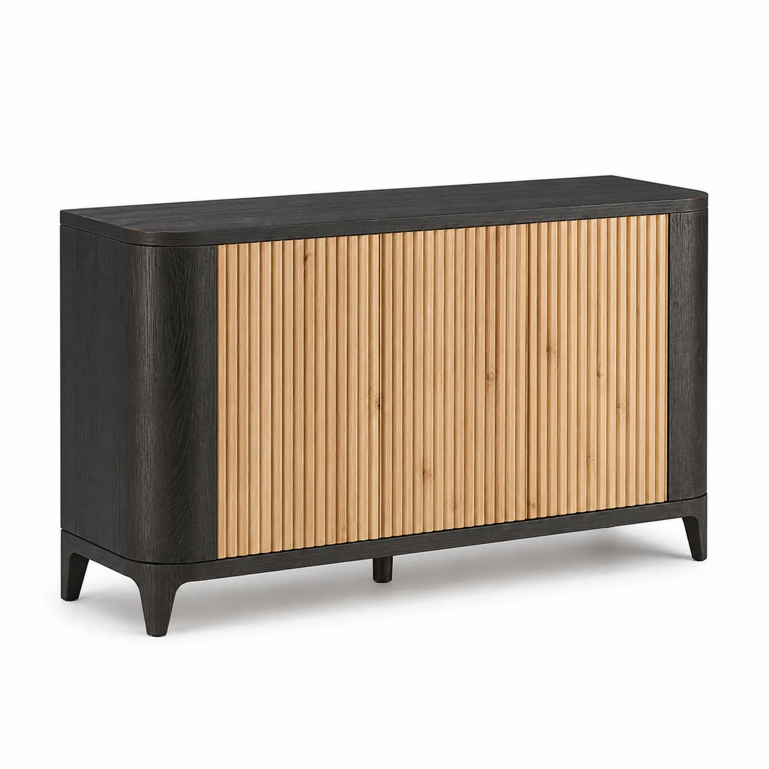 Sideboard Eichenholz Dunkelbraun/Natur 150cm