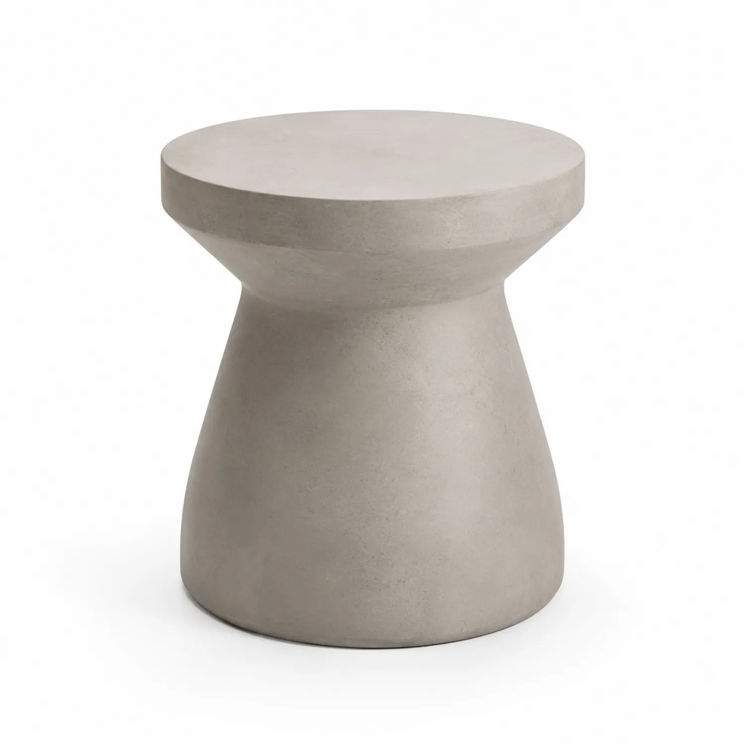 Runder Tisch aus Beton Hellgrau 45 cm Höhe