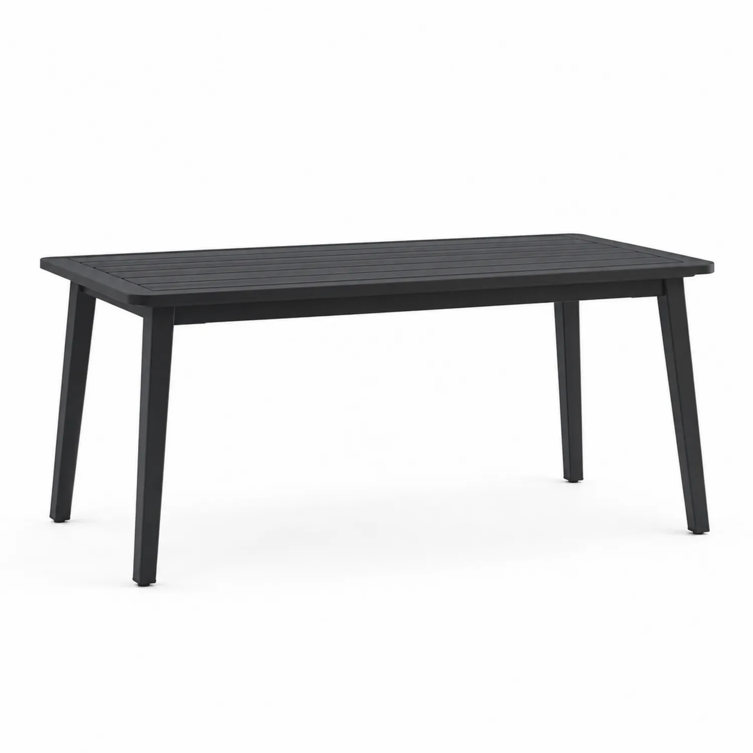 Aluminium und Polywood Gartentisch Schwarz