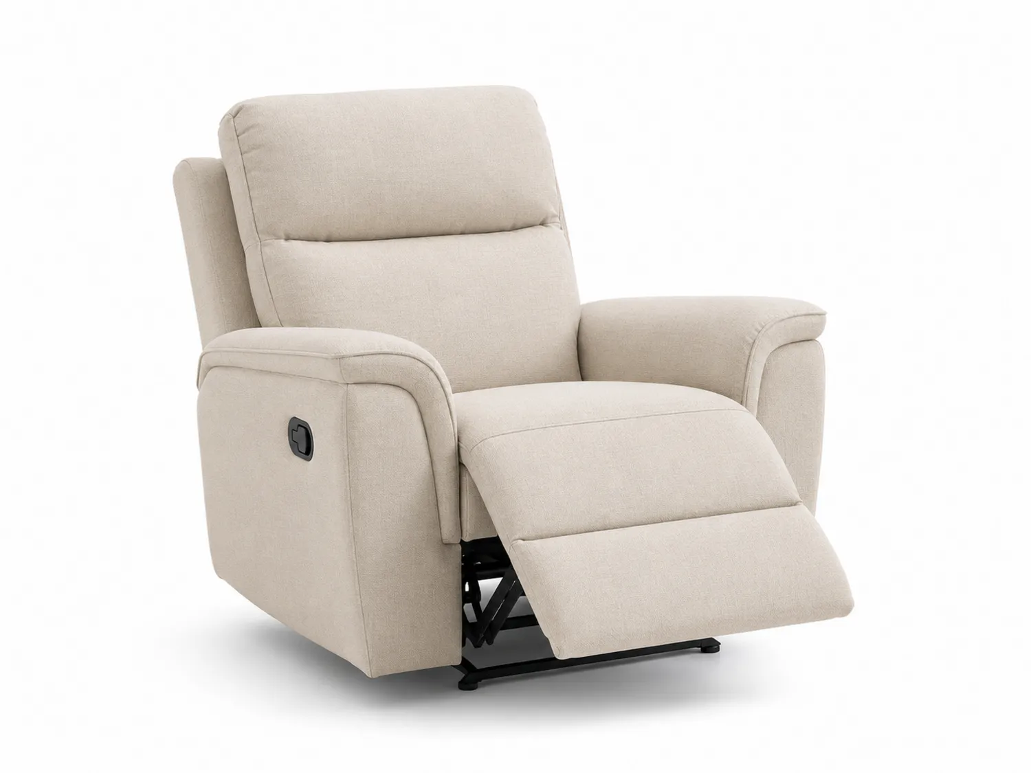 Liegesessel Stoff Metallgestell Beige