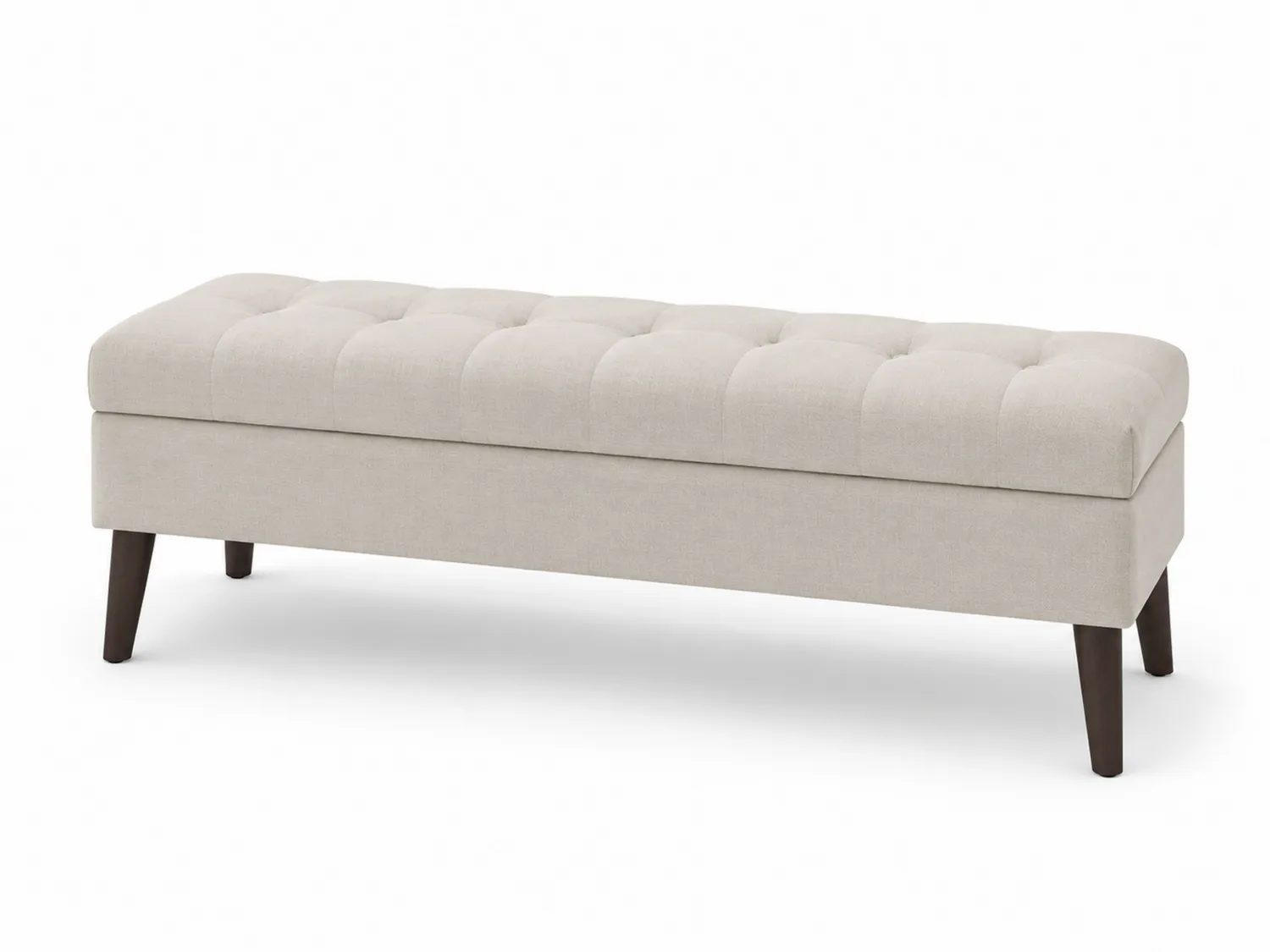 Polsterbank Leinenstoff Beige 120x45x40 cm