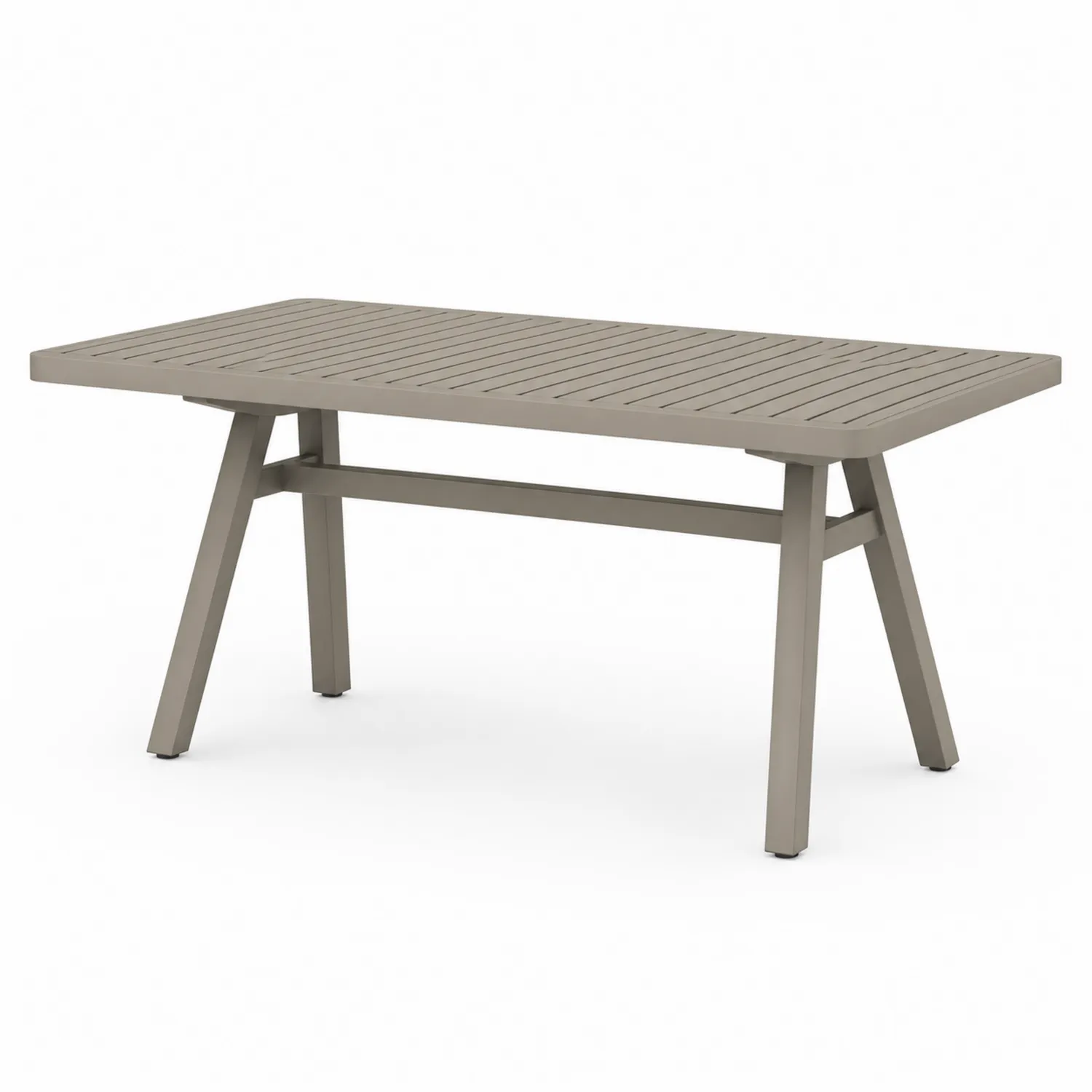 Rechteckiger Outdoor-Tisch aus Metall Braun 150x90x74 cm