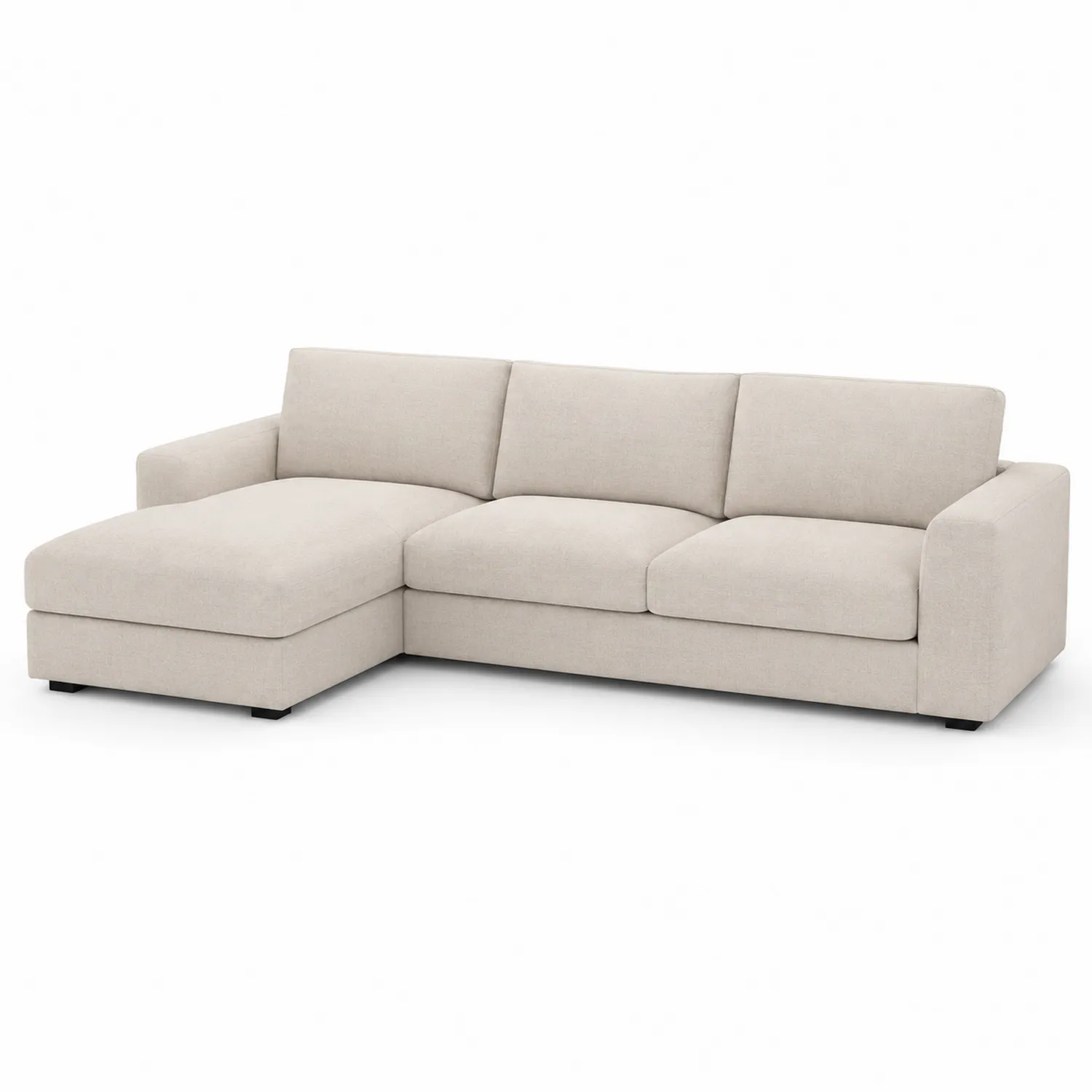 Ecksofa Stoff Beige 300 x 200 x 85 cm