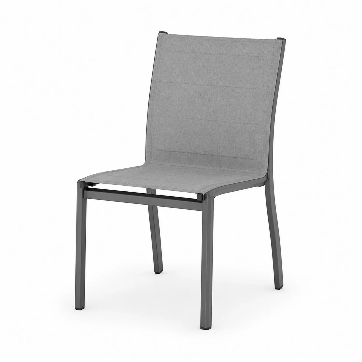 Gartenstuhl Aluminium Textilene Grau