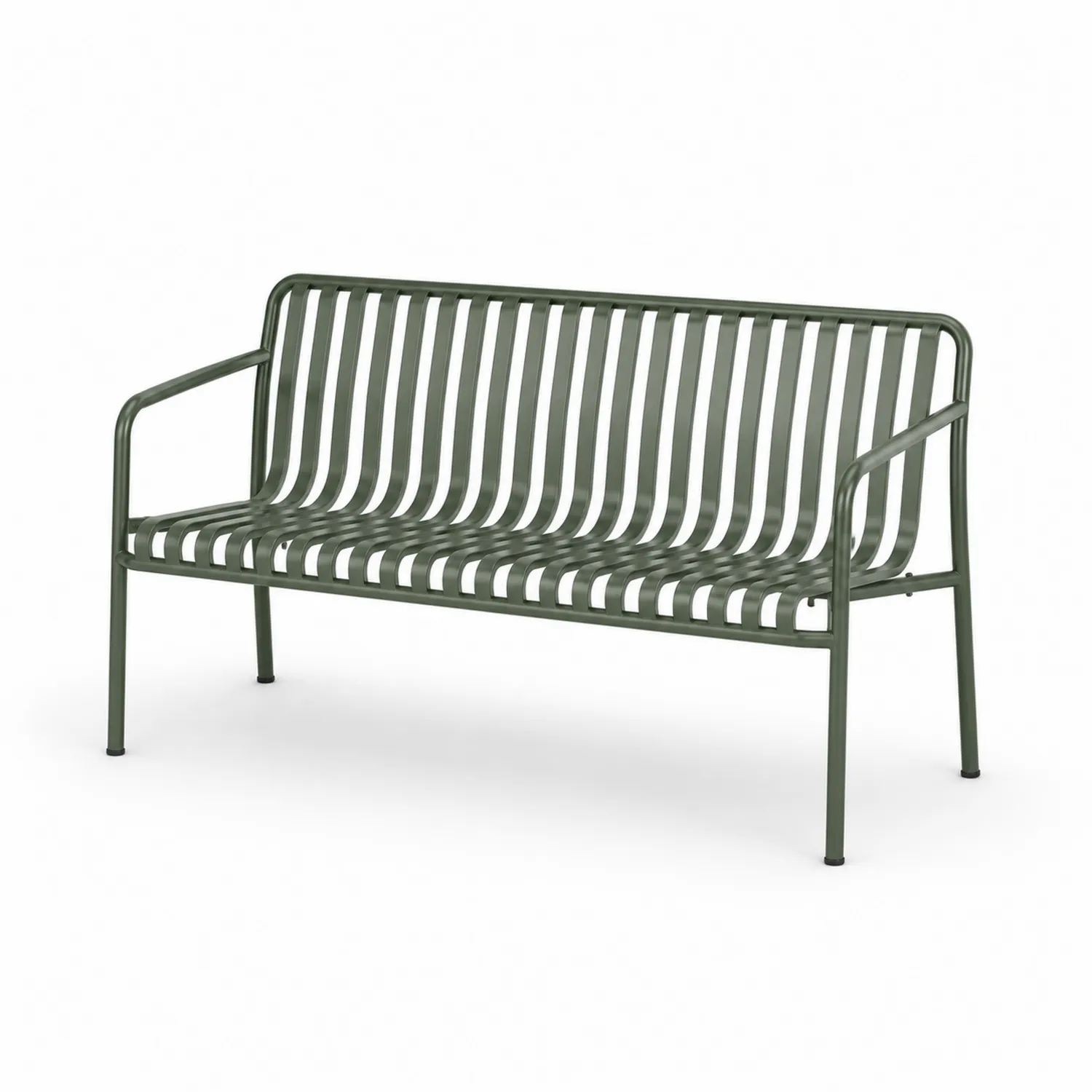 Metallgartenbank Grün 3-Sitzer 150x60x85 cm