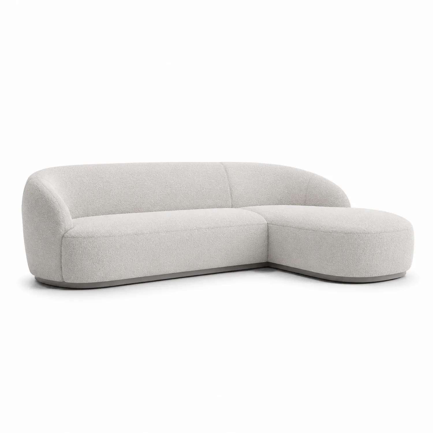 Ecksofa Strukturstoff L-Form Beige 200x150x85 cm
