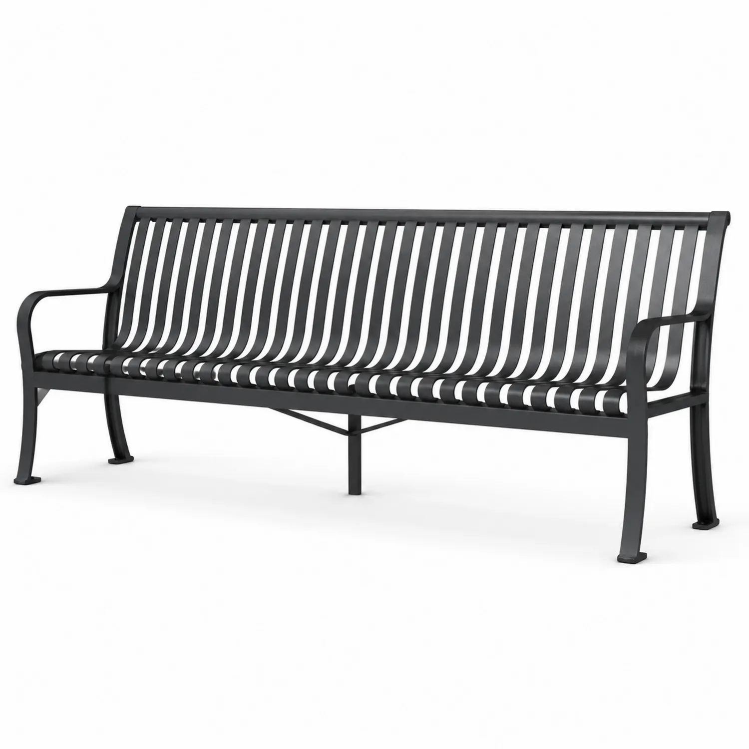 Outdoor Bank Metall Schwarz 180x60x80 cm