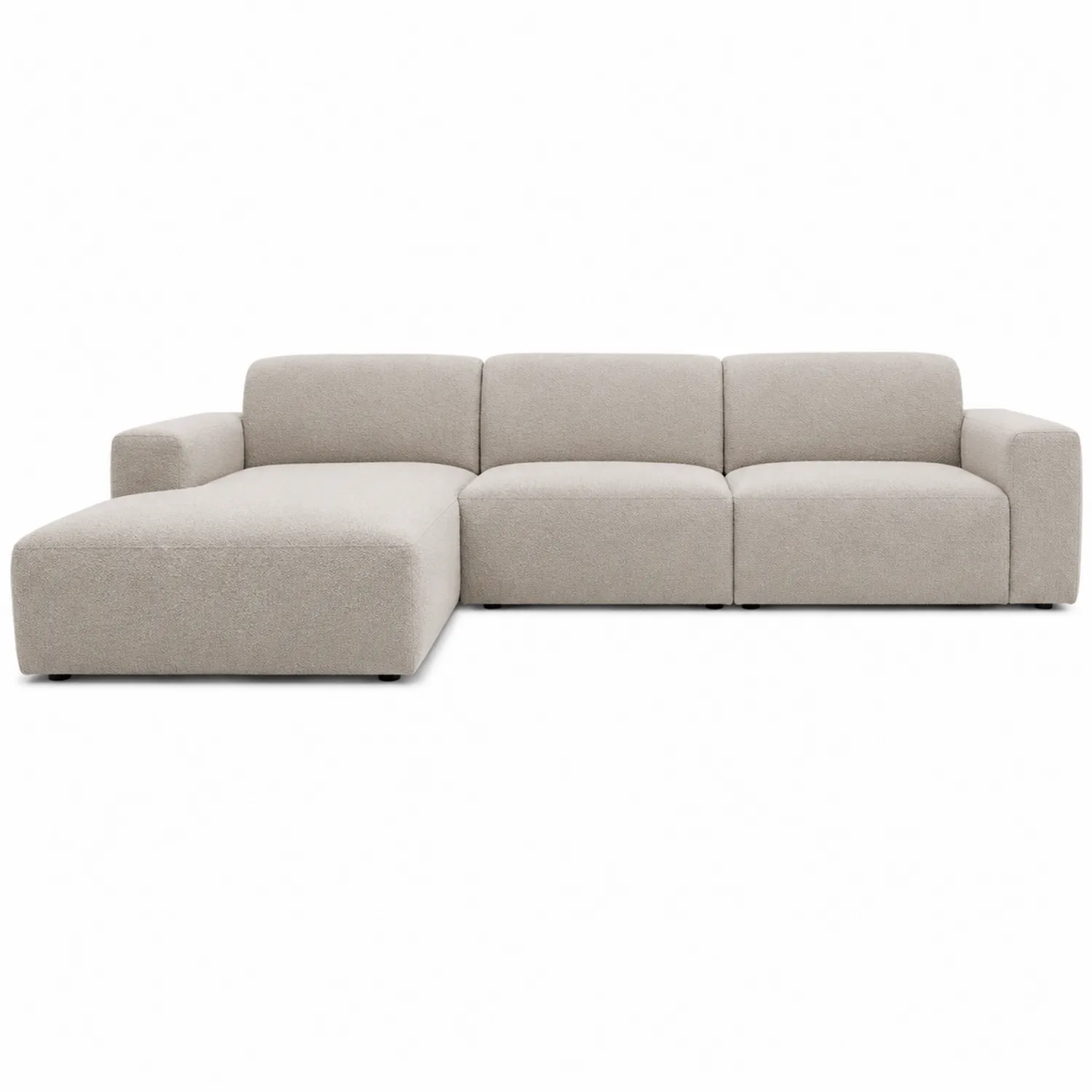 Ecksofa Polyester Beige 280x200x85cm