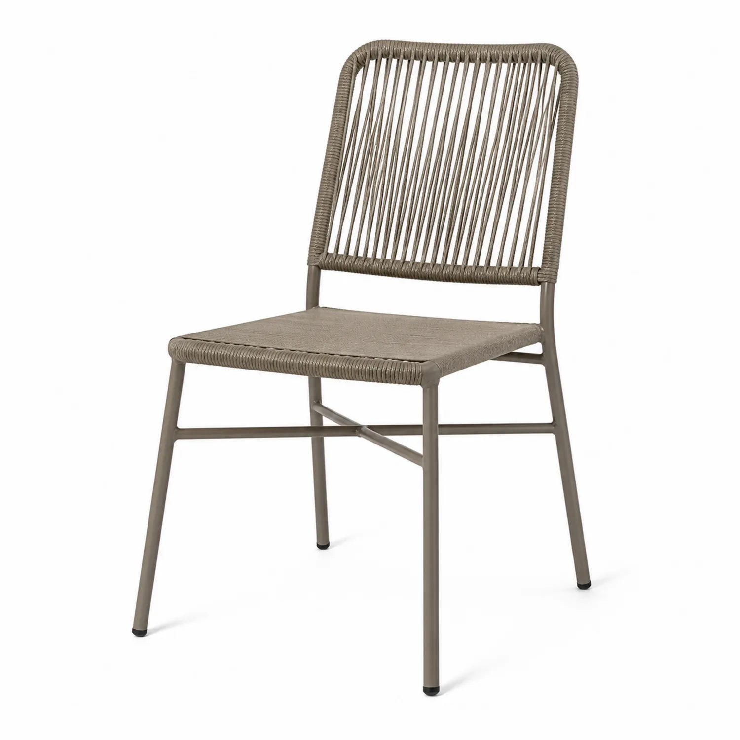 Metallstuhl mit Polypropylenseil Braun 85cm
