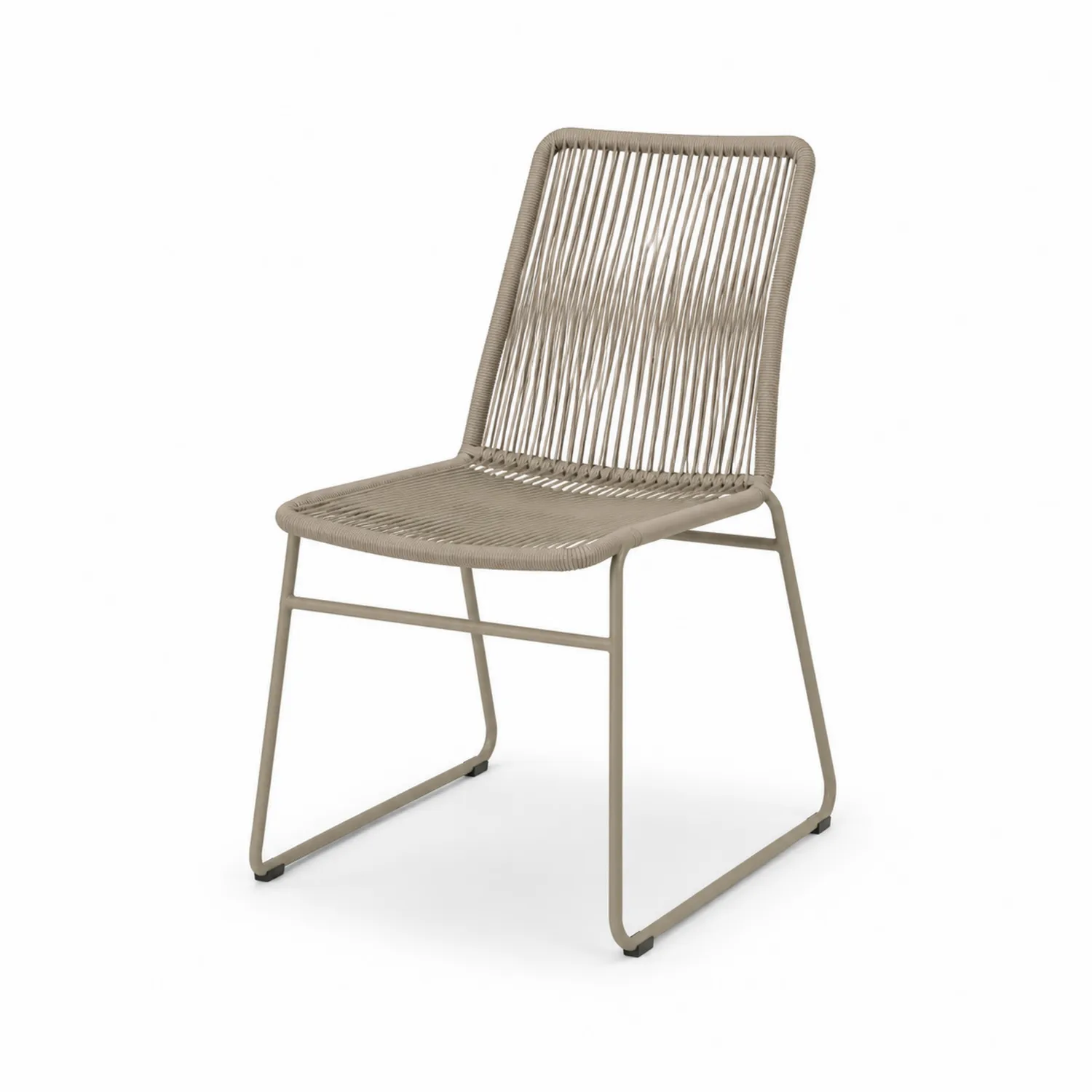 Outdoor-Stuhl Polyestergarn Beige Stahl 85cm
