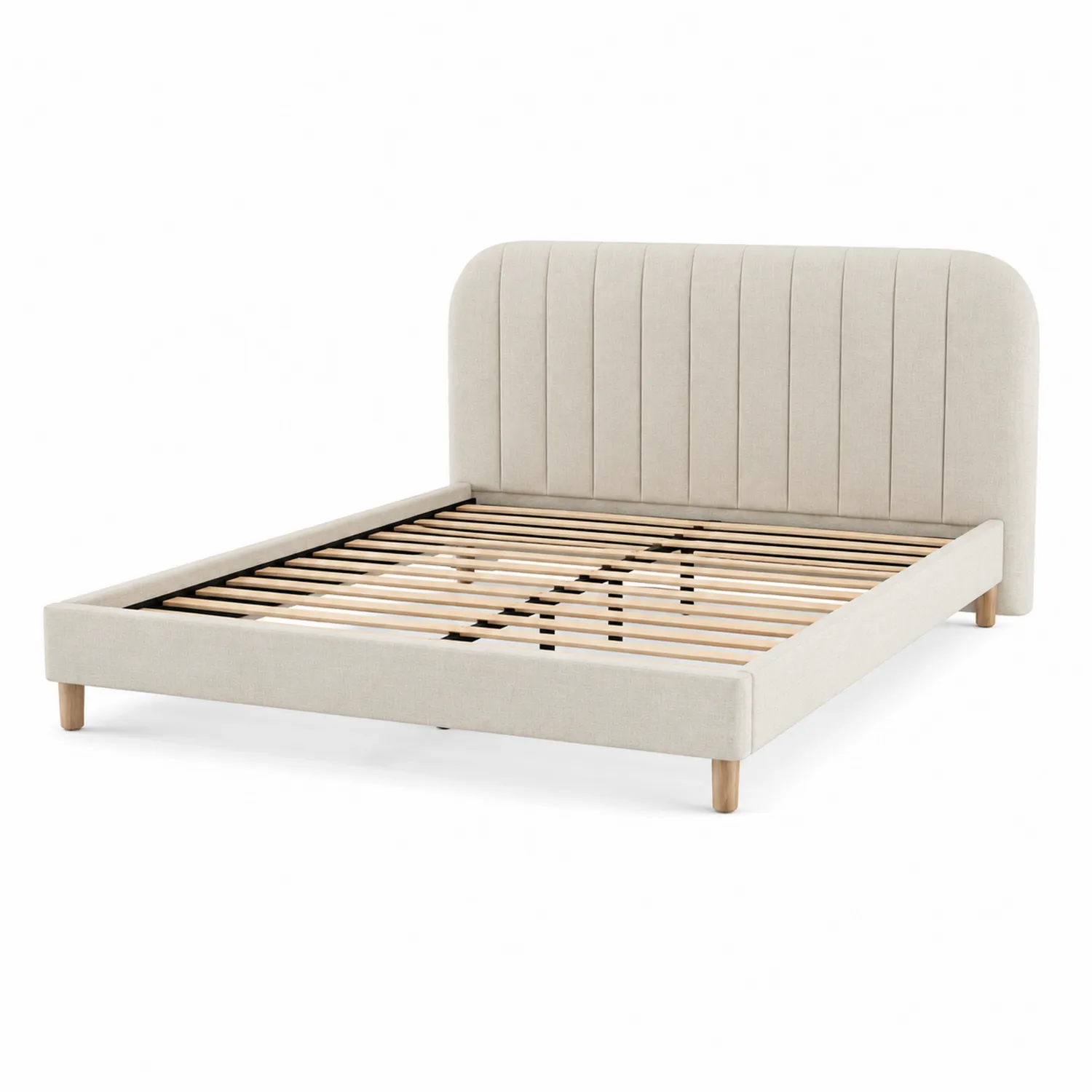 Doppelbett Stoff Massivholz 200x160 cm