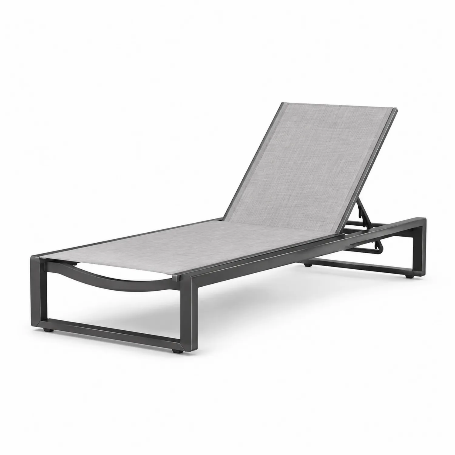 Outdoor Liege Aluminium Schwarz Grau 200cm x 70cm