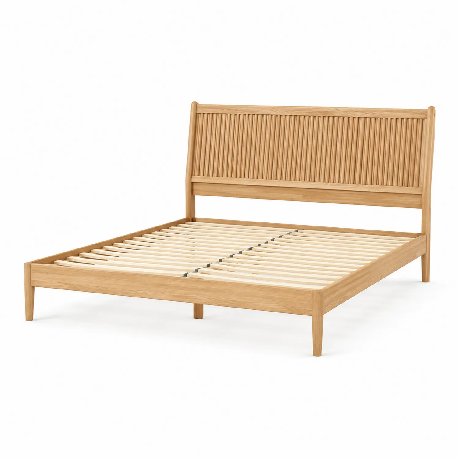 Doppelbett aus Eichenholz mit Lattenrost 200x160 cm