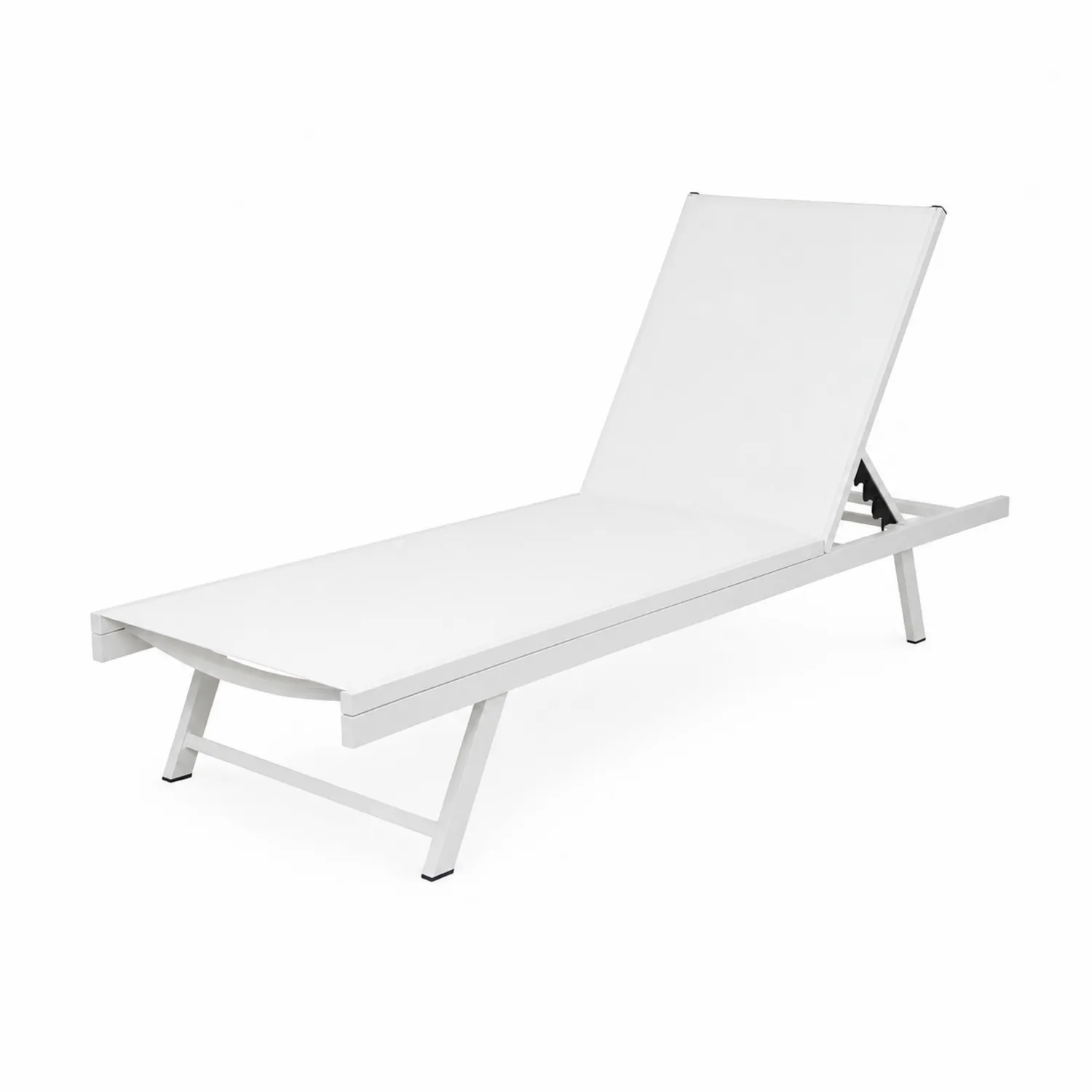 Tumbona de aluminio y textileno blanca para exterior