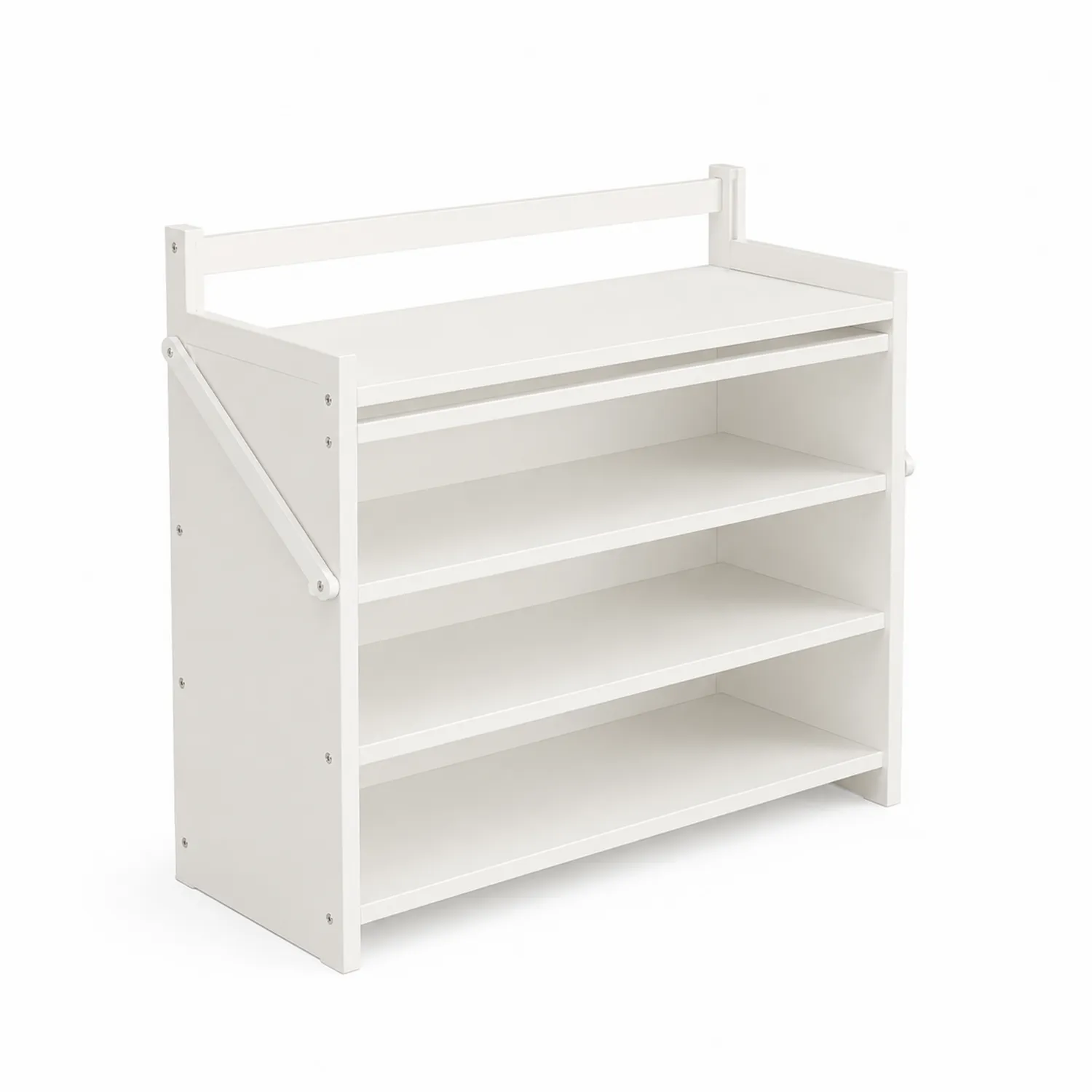 Estante Zapatero de Madera Blanco 80 x 26 x 60 cm