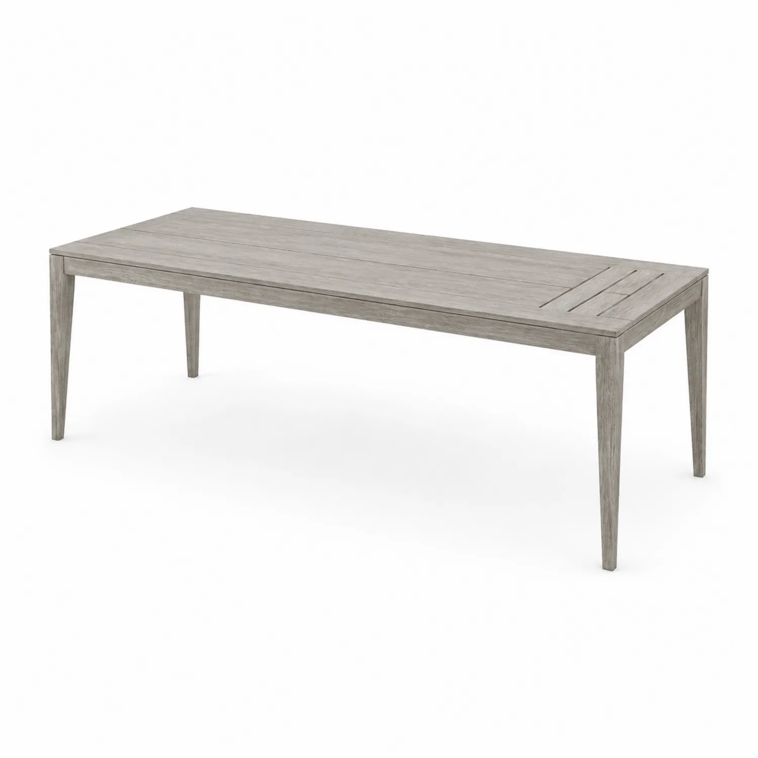 Mesa de comedor de madera de acacia gris 220x100x75 cm