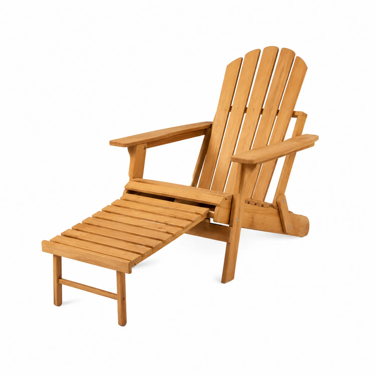 Silla Adirondack de Madera de Acacia con Reposapiés
