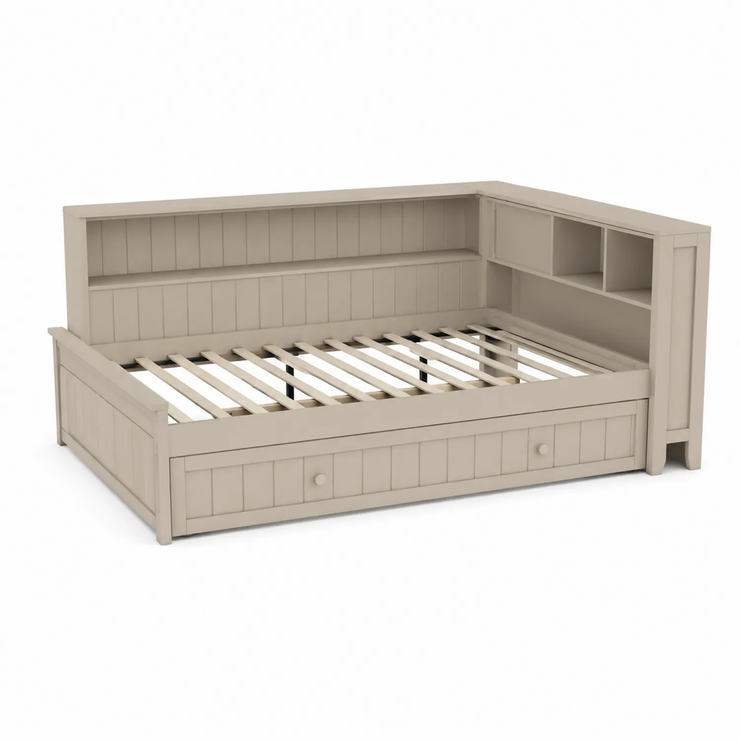 Cama de día de madera con almacenamiento 200x90 cm