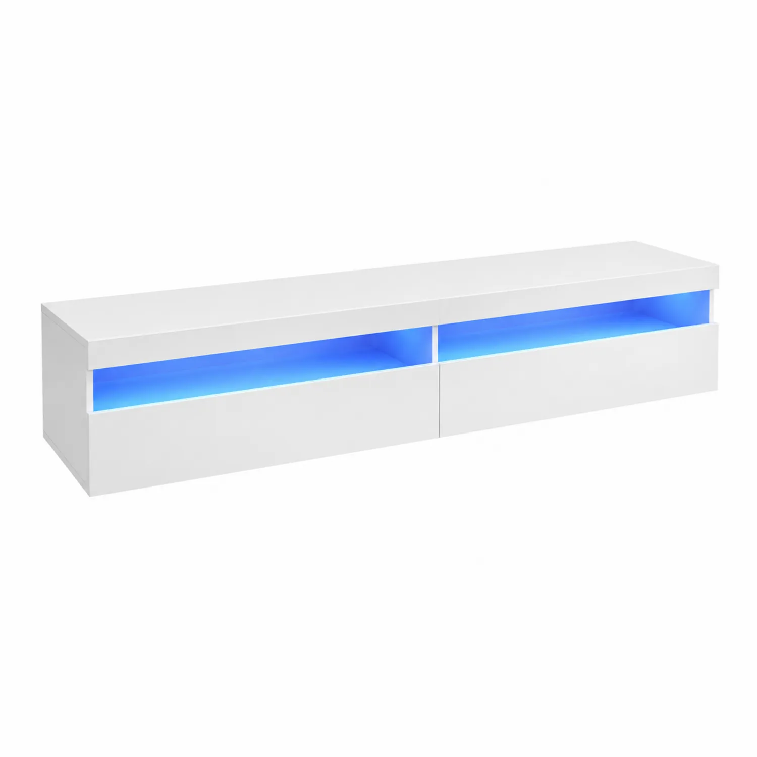 Mueble de TV de MDF con Luces LED Azul 140x35x40 cm
