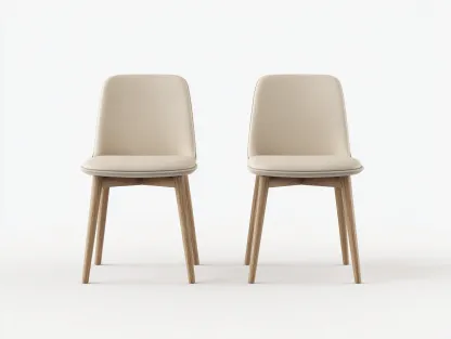 Chaise de salle à manger en simili cuir et bois 46x54x84 cm - beige-naturel - design moderne pour salle à manger-Faloabode