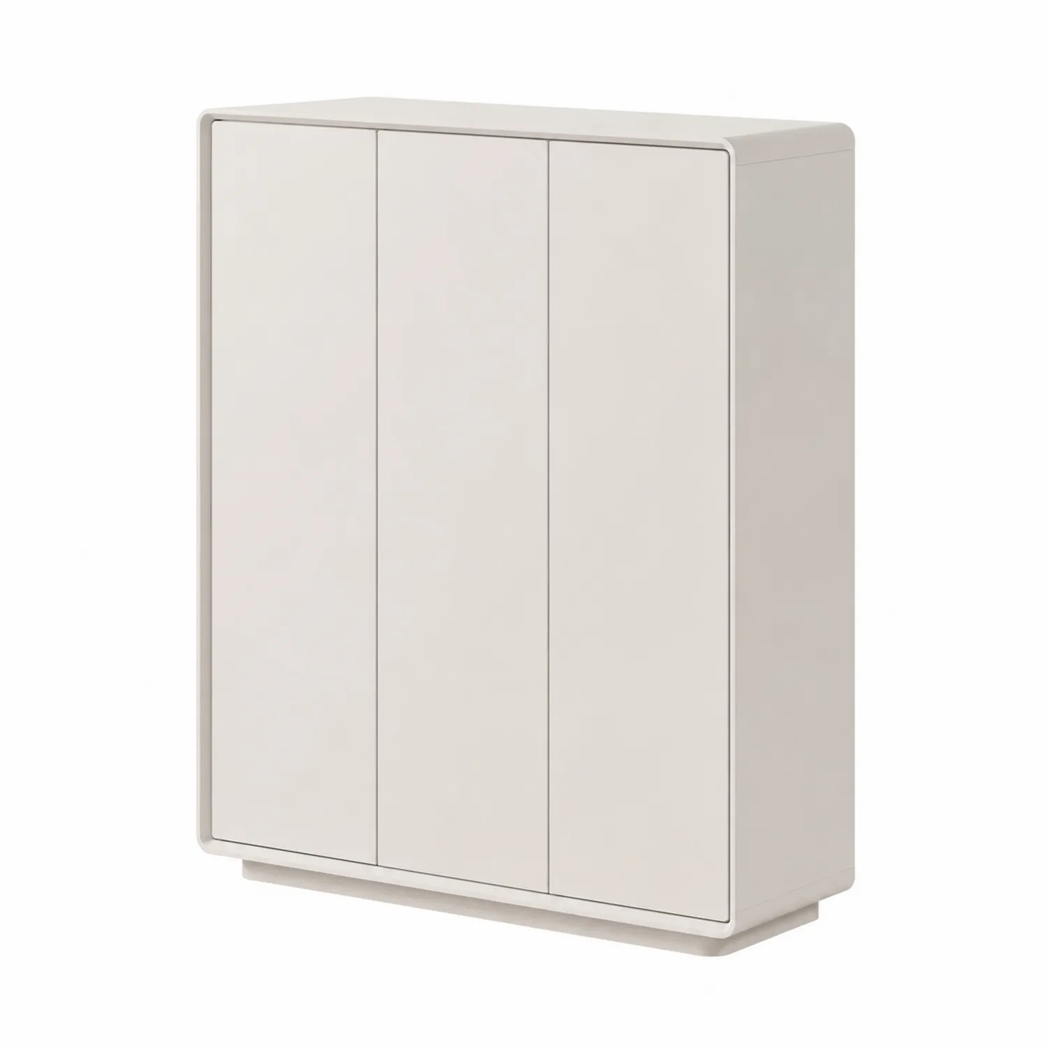 Credenza a 3 Ante in Legno MDF Verniciato Bianco-sovmoria
