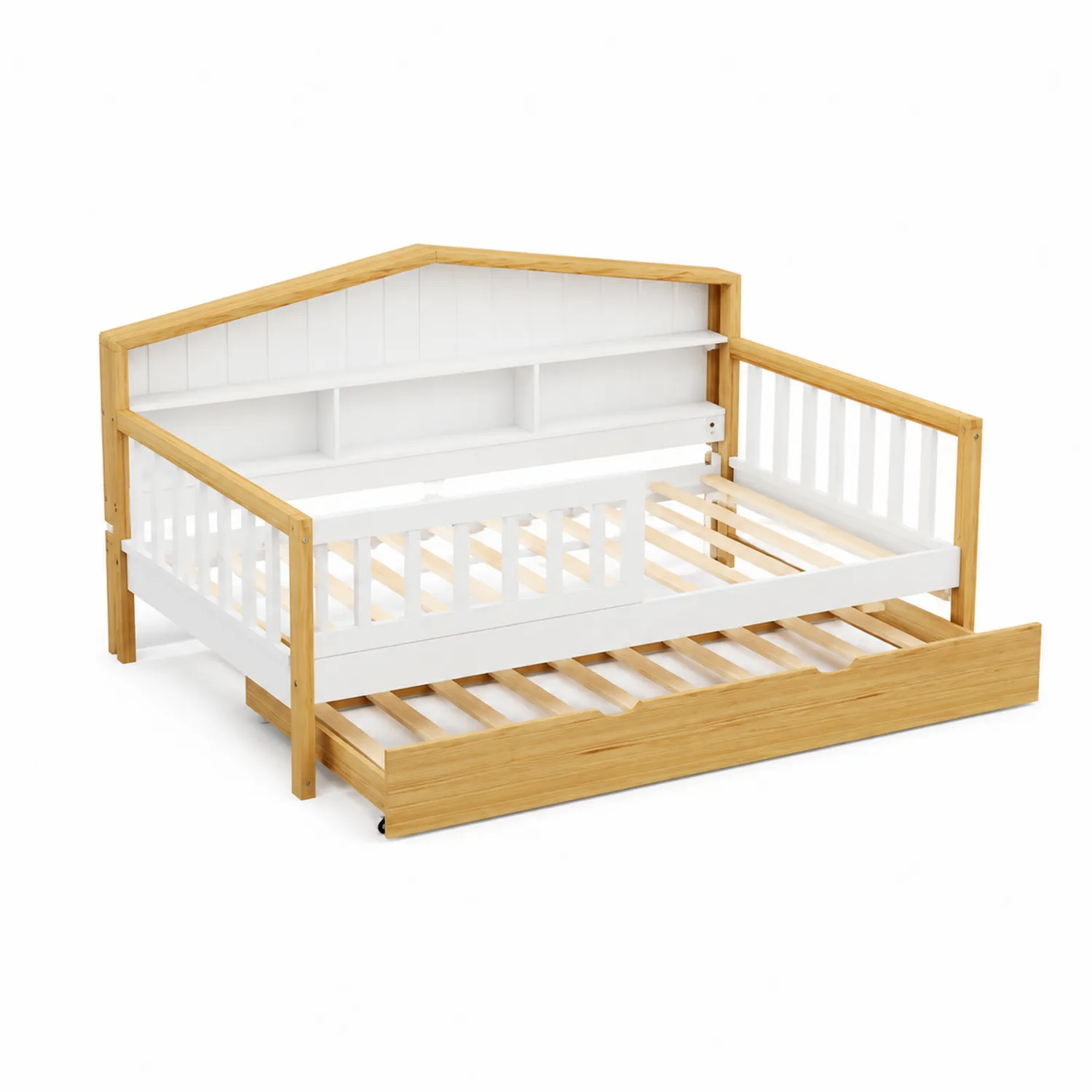 Letto Angolare in Legno con Cassetto-sovmoria