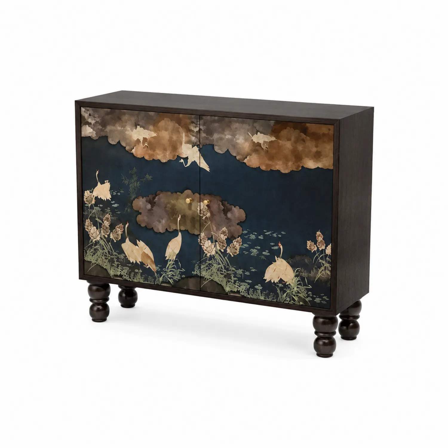 Credenza in legno con ante decorative artistiche-sovmoria