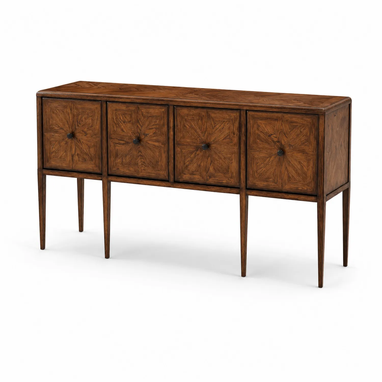Credenza in Legno Massello Marrone con 4 Ante-sovmoria