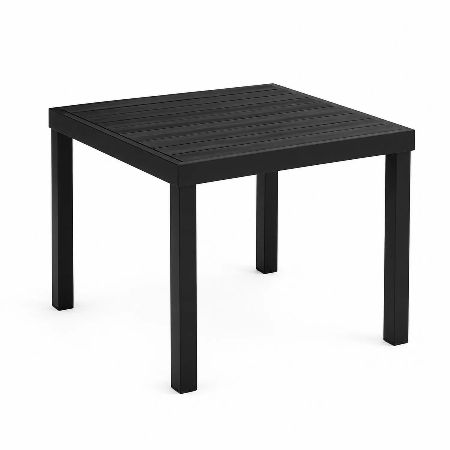Tavolo quadrato in metallo nero 90x90x74 cm-sovmoria