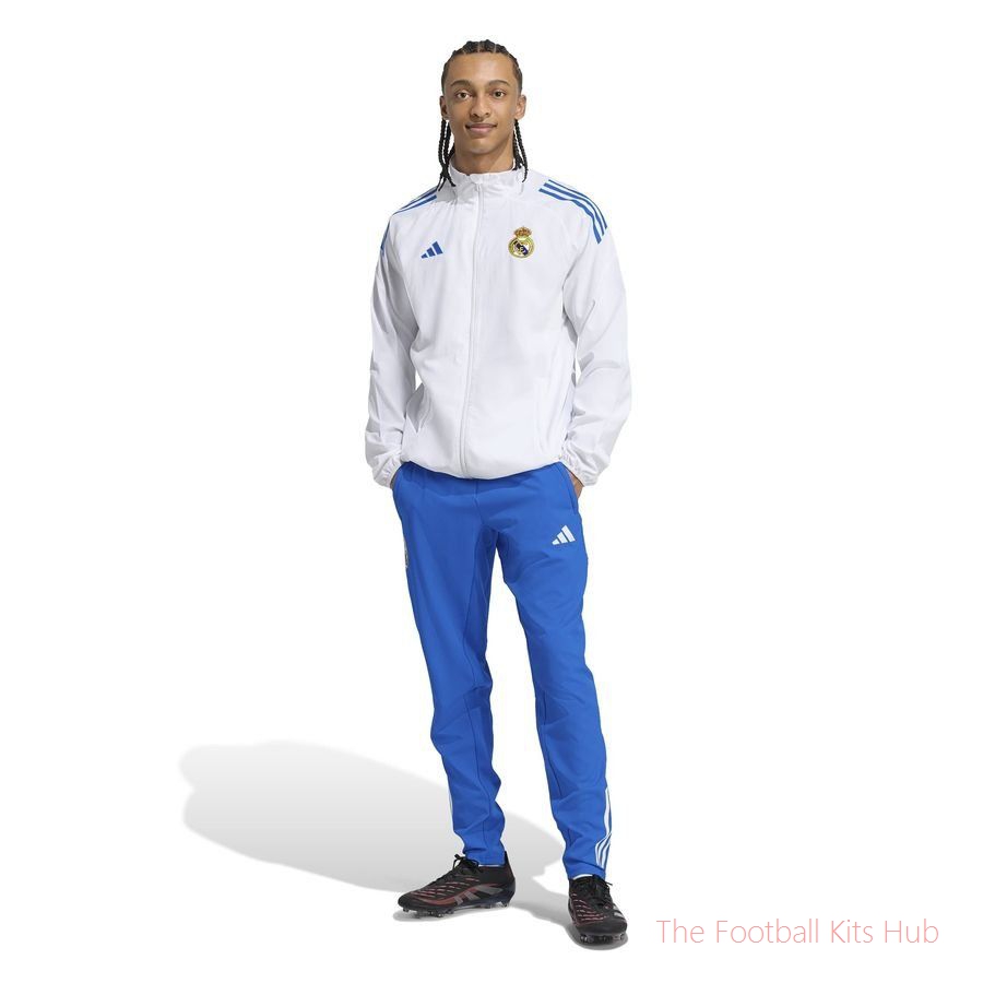 Real Eu Pre Jkt White Soccer Jersey | Football Fan Gift-Premium Soccer Jerseys for Fans Worldwide