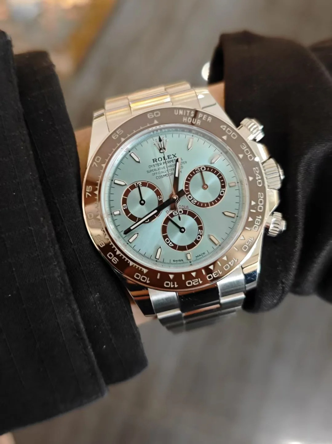 Rolex Oyster Perpetual Cosmograph Daytona Unisex-Uhr aus Platin und Keramik