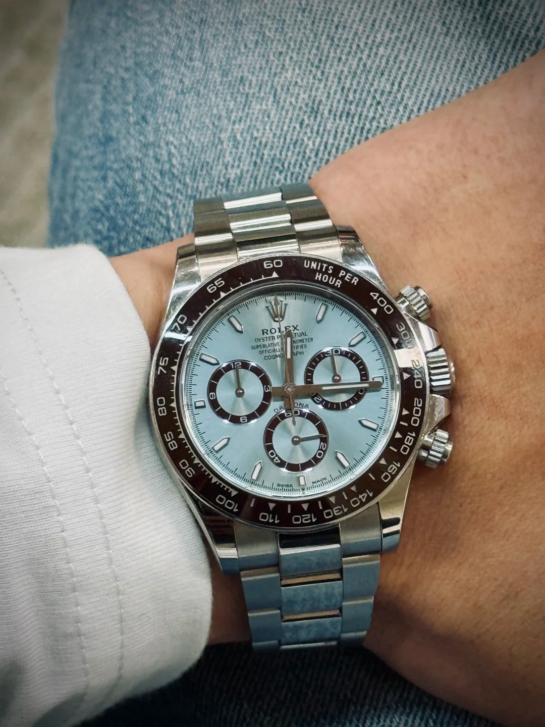 Rolex Oyster Perpetual Cosmograph Daytona Unisex-Uhr aus Platin und Keramik